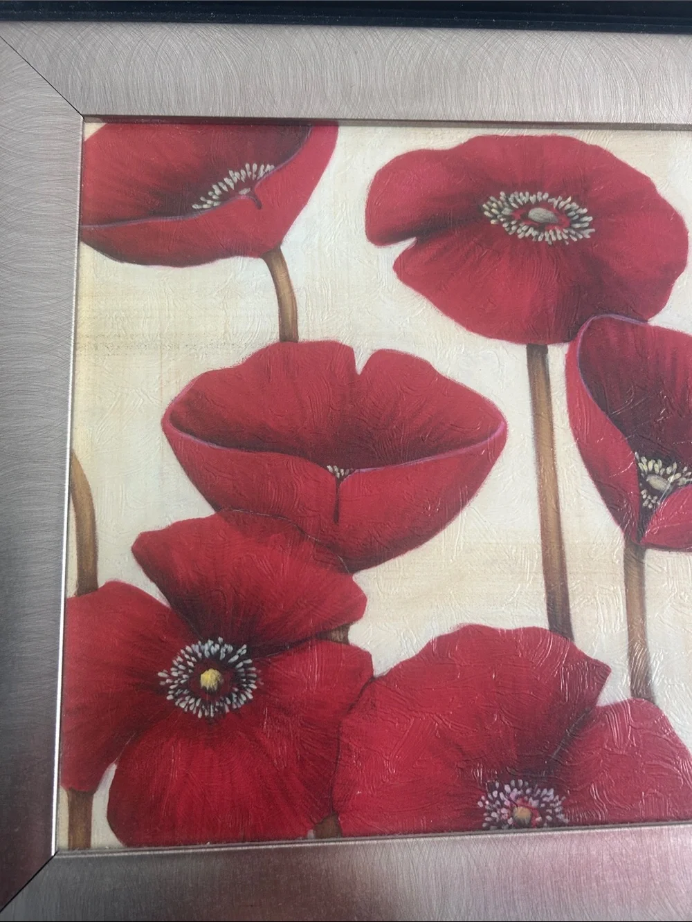 Framed Red Poppy Wall Art